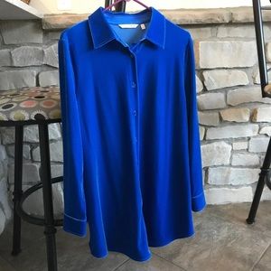 Soft Surroundings Velvet Boyfriend Shirt